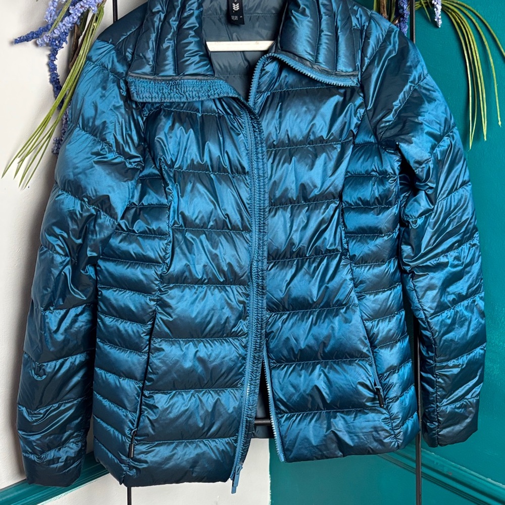 Teal Puffer Jacket - Picture 3 of 5